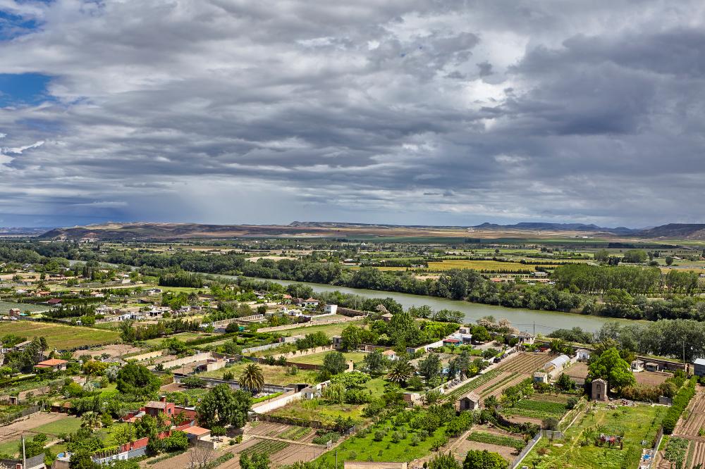 huertas de la Mejana de Tudela al lado del río Ebro